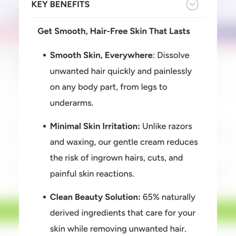 Her Liaison BARE BASICS No Shave Cream NEW Hair Removal - Picture 13 of 16